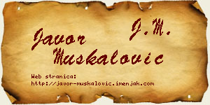 Javor Muskalović vizit kartica